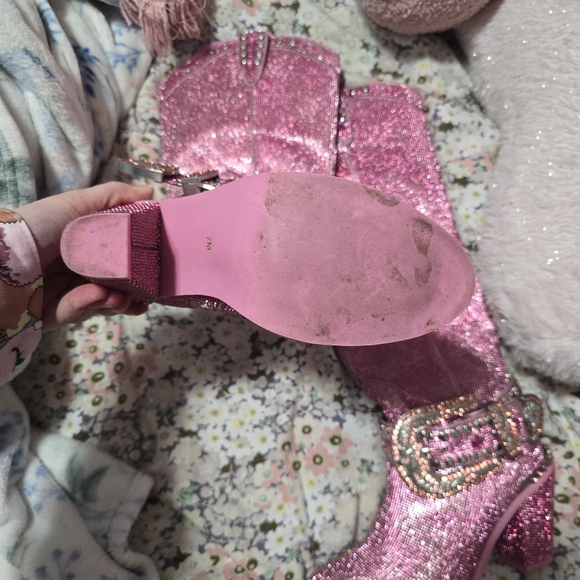 Dollskill pink rhinestone boots - Picture 4 of 5